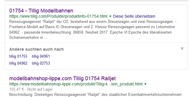 Tillig Railjet